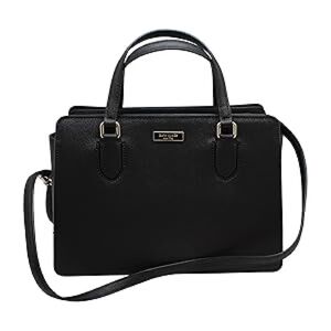 kate spade Black Leather Satchel with Detachable Strap